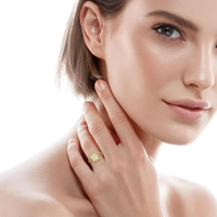 Loveher Messing Schmuck Fabrik personal isierte 18 Karat Gold Gravierbare Baby Footprint Diamant Ring Kranz Ring frei Gravur Schmuck
