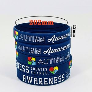 Pulseras de Silicona Personalizadas para Autismo en Stock, Logotipo y Texto Personalizables, Regalos, Pulseras Promocionales, Pulseras Publicitarias - Product Image 2