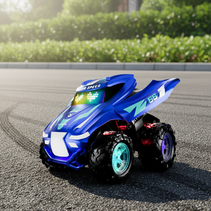 Auto Giocattolo RC 10CH per Interni ed Esterni - Acrobazie con Spray, Danza e Rotazioni a 360°, Luci e Musica Integrate, Cavo USB - Product Image 6