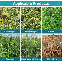 OCEAN Chine Enveloppeuse de balles d'ensilage pour maïs, foin, luzerne, herbe, compatible avec tracteur à conducteur marchant, mini