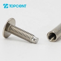 Vis de fixation Chicago nickelées Topcent, écrous cylindriques et vis à six pans creux pour cuisine, salle à manger, extérieur, chambre et vis de lit
