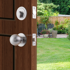 Новый цилиндрический дверной замок MAXAL 2026 из цинкового сплава, без ручки, с вылетом 60 мм, 3 ключа, класс защиты ANSI 3, никелированный, 1/2 дюйма - Product Image 6