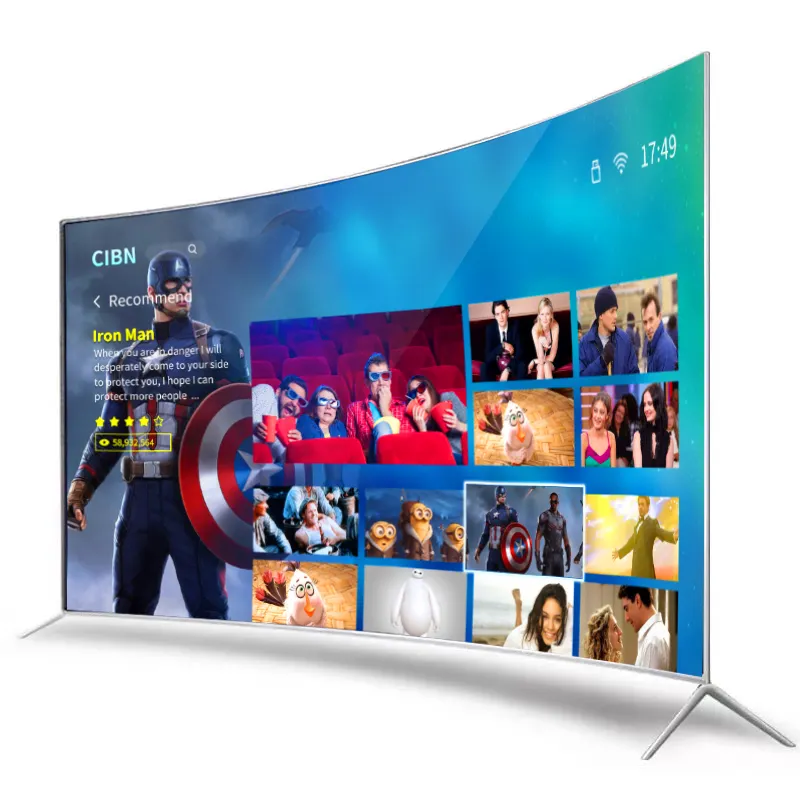 65inch Curved Smart Tv 4k Big Screen Hd Led Tv Smart Television 65 Inch Tv