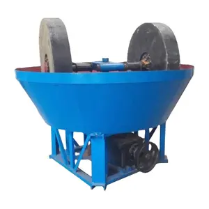 Confiável Dois Roller Wet Pan Mill Moer Gold Machine China Wet Pan Mill para metais preciosos ouro prata na África