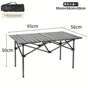 Table de pique-nique pliante en acier au carbone pour le camping et les loisirs, légère et portable, tables et chaises d'extérieur - Product Image 4