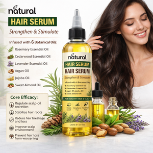 Sérum Huile Capillaire Bio Naturelle au Romarin et à l'Argan Anti-Chute et Repousse, Soin du Cuir Chevelu, Marque Blanche - Product Image 1