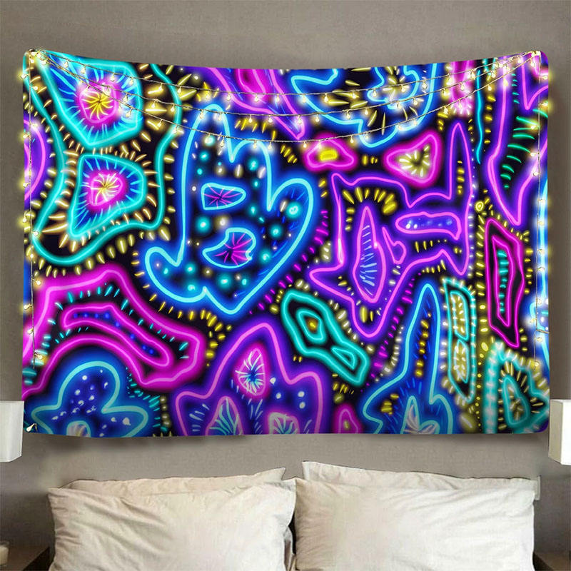 Neon Universe Tapestry