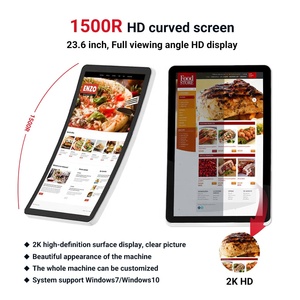 Fast Shipping 23.6'' 32'' 1920*1080 hd Curved Screen Thermal <b>Printer</b> Code <b>Scanner</b> Camera Self-service Kiosk Pos Machine - Product Image 4