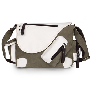 Nuova Borsa a Tracolla in Tela Bicolore alla Moda con Logo Personalizzato, Impermeabile con Chiusura Magnetica per Viaggi all'Aperto - Product Image 3