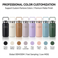 Bouteille d'eau isotherme personnalisée Kingze, grande capacité 1200 ml 1500 ml, en acier inoxydable, thermos, tasse de voyage pour café en plein air