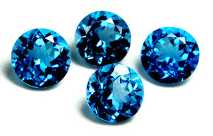 Forme brillante ronde certifiée Topaze bleue de Londres naturelle à facettes Pierre de naissance de guérison en vrac Pierres précieuses à vendre OEM en vrac - Product Image 4