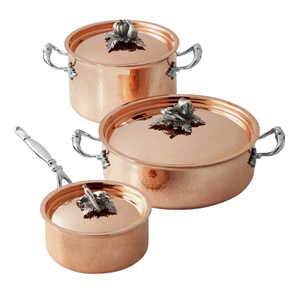 Olla de Cobre Hecha a Mano de Primera Calidad con Asas de Latón, Juego de Utensilios de Cocina de Cobre de Lujo para Restaurantes, Hoteles y Cocinas - Product Image 1