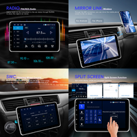 Podofo 10 "4 + 64G Android 1Din Radio rotative Carplay Autoradio Android Auto GPS WiFi BT FM RDS Enregistreur inversé OEM/ODM Usine
