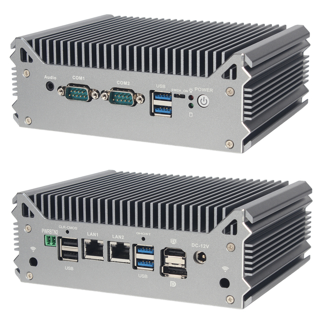 Compact Embedded Industrial PC MINIBOX-B12-L2 Intel Celeron N95/J4125 2xLAN 2xCOM Fanless IPC for Industrial Control System