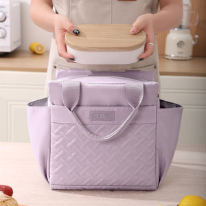 Sac à lunch isotherme Fracche, sac isotherme portable de grande capacité pour le travail, les voyages en plein air, les déplacements, violet - Product Image 2