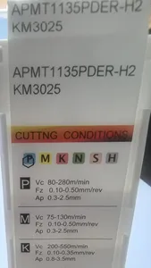 Custom APMT1135 R0.8 ใบมีดขอบคมซีเมนต์คาร์ไบด์แทรกเครื่องมือ CNC ตัดเครื่องมือมิลลิ่งคัตเตอร์ End Mill สําหรับเหล็ก