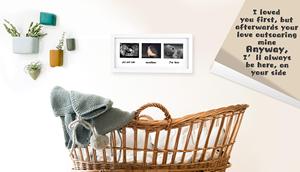 Cadre triple blanc pour échographie de grossesse, cadre photo d'échographie de bébé pour futurs parents, cadre de fête prénatale, décoration de chambre d'enfant - Product Image 5