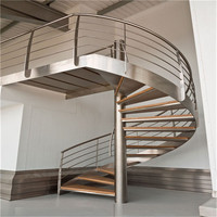 Escaliers en Spirale en Acier et Bois au Design Moderne, Vente Chaude, Escaliers Intérieurs Droits pour Appartements, Villas, Maisons