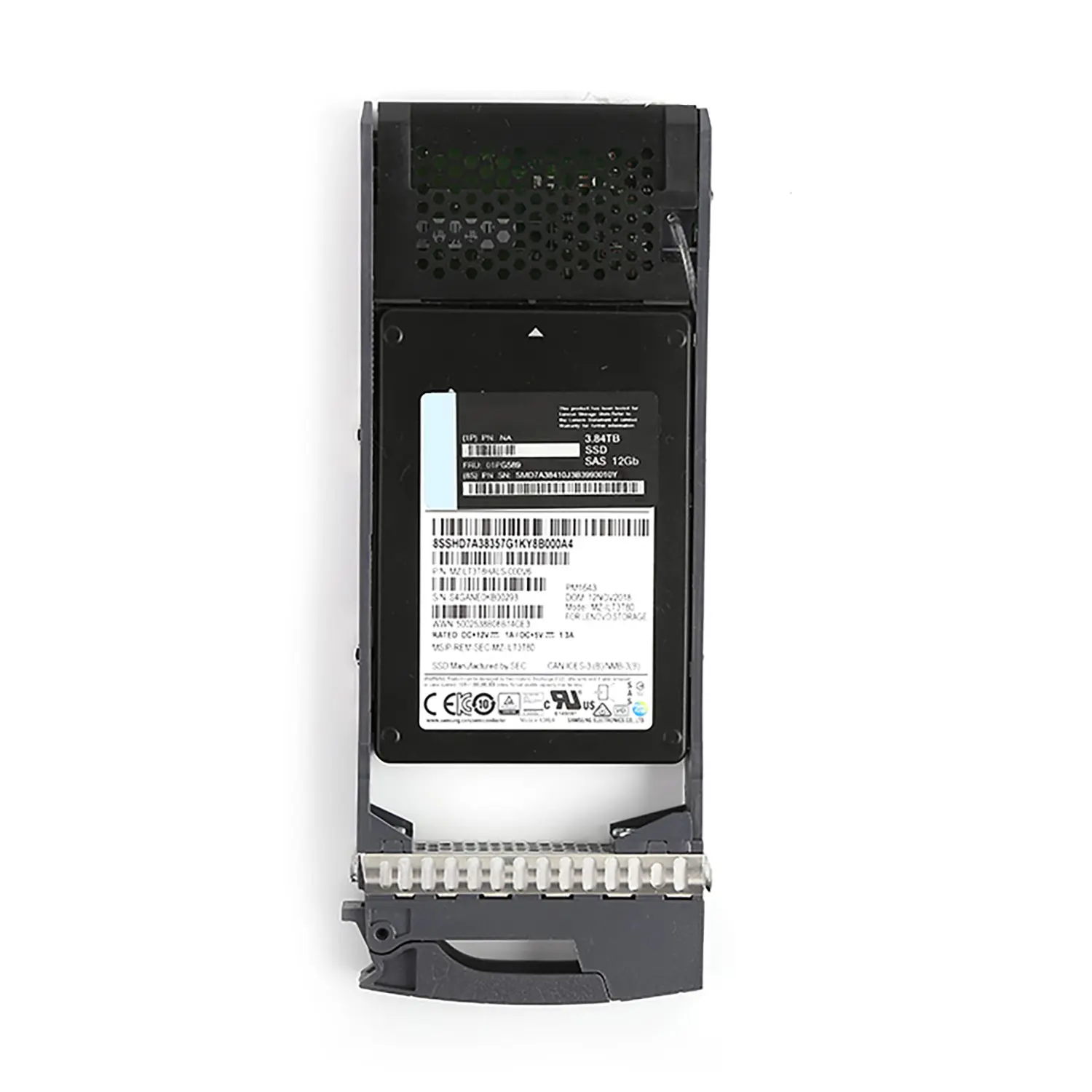 3.84TB แฟลชฮาร์ดไดรฟ์ X357A-R6 108-00572เซิร์ฟเวอร์ SSD สำหรับ Netapp 12GB FAS22 25 26 27 DS224C