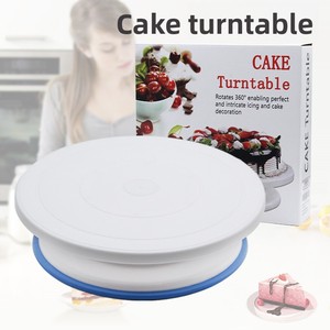 Wholesale Plastic <strong>Cake</strong> Turntable PP Piping <strong>Cake</strong> Stand Decorating <strong>Table</strong> DIY 360 Rotation Anti-Slip Strip Rotating Tray Tool - Product Image 3