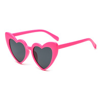 Lunettes de soleil rétro en forme d'oeil de chat Lunettes de soleil en forme de coeur Sweet Love & roses Coeurs Rose Lunettes de soleil Femmes