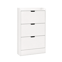 Meuble de rangement pour chaussures d'entrée avec tiroirs rabattables, organisateur moderne pour baskets, ballerines et chaussures de tous les jours