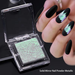 Aurora Solid Mirror Nail Powder Metálico Colorido Polvo Metal <span class=keywords><strong>Efecto</strong></span> Nail Glitter UV Gel Polish Chrome Powder Nail - Product Image 2