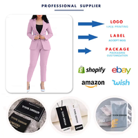 C0527 Costumes d'affaires pour femmes, pantalon slim et veste assortis, costumes pour femmes, vêtements de bureau, costume formel