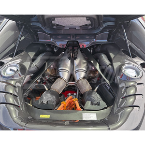 Pour Ferrari 296 - Ensemble de couvre-moteur arrière entièrement visible en fibre de carbone - Product Image 4