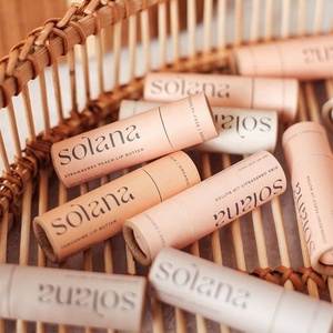 Tube en papier kraft biodégradable, écologique et recyclable pour le remplissage par le bas des rouges à lèvres, emballage personnalisé - Product Image 1