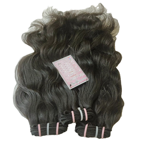 ผมแท้แบบอินเดีย Remy แบบขายส่ง  จัดเรียงเกล็ดผม  ปลายหนา  ถักสองชั้น  สำหรับต่อผม - Product Image 1