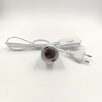 Prise EU E27, support en plastique nu avec interrupteur marche/arrêt 303, câble E27, accessoire pour lampe de bureau, base de lampe, cordon