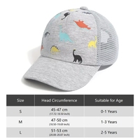 Gorra de béisbol ajustable para niños pequeños, gorra de secado rápido con estampado de dinosaurio, para bebés, niños y niñas de 0 a 5 años