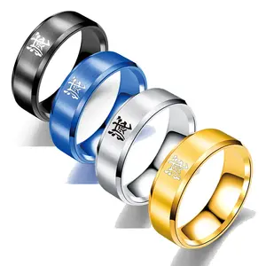 Duyizhao Tokyo Avenger Stainless Steel Ring Gold cosplay Ring 18 Gold Engagement Ring For Men