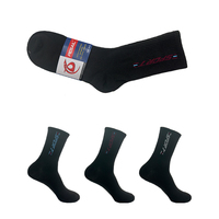 Excellent design Chaussettes de sport pour hommes en coton polyester noir avec motif de lettres en gros