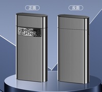 Briquet à gaz butane rechargeable en métal moderne, gravé sur mesure, coupe-vent et écologique, pour homme, cadeau personnalisé