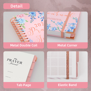 2026 2027 stampa personalizzata Logo gratitudine manifestazione salute mentale donne preghiera Planner diario taccuino con scatola - Product Image 2