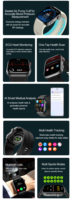 Bracelet intelligent S105 avec écran AMOLED de 1,95 pouces, ECG, HRV, SOS, fonction électrique cutanée, pompe à air, suivi de la fréquence cardiaque, soins à distance, montre connectée