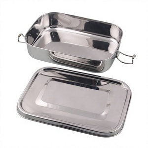 High Quality Stainless Steel Deep Rectangular <b>Lunch</b> <b>Box</b> Eco-Friendly <b>Metal</b> Storage Fresh Food Preservation Ins Style MAYUR - Product Image 2