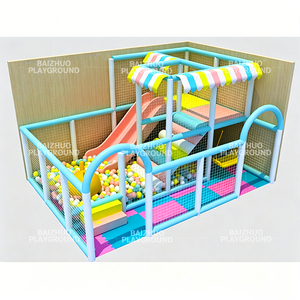 Parque Infantil Interior Pequeño y Suave para Niños, Corralito con Tobogán y Piscina de Pelotas para Guarderías y Centros Comerciales - Product Image 1