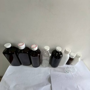 473ml（16オンス）空のウォック咳止めシロップボトル、メディアーチプラスチックボトル、QRコードとシール付き - Product Image 1