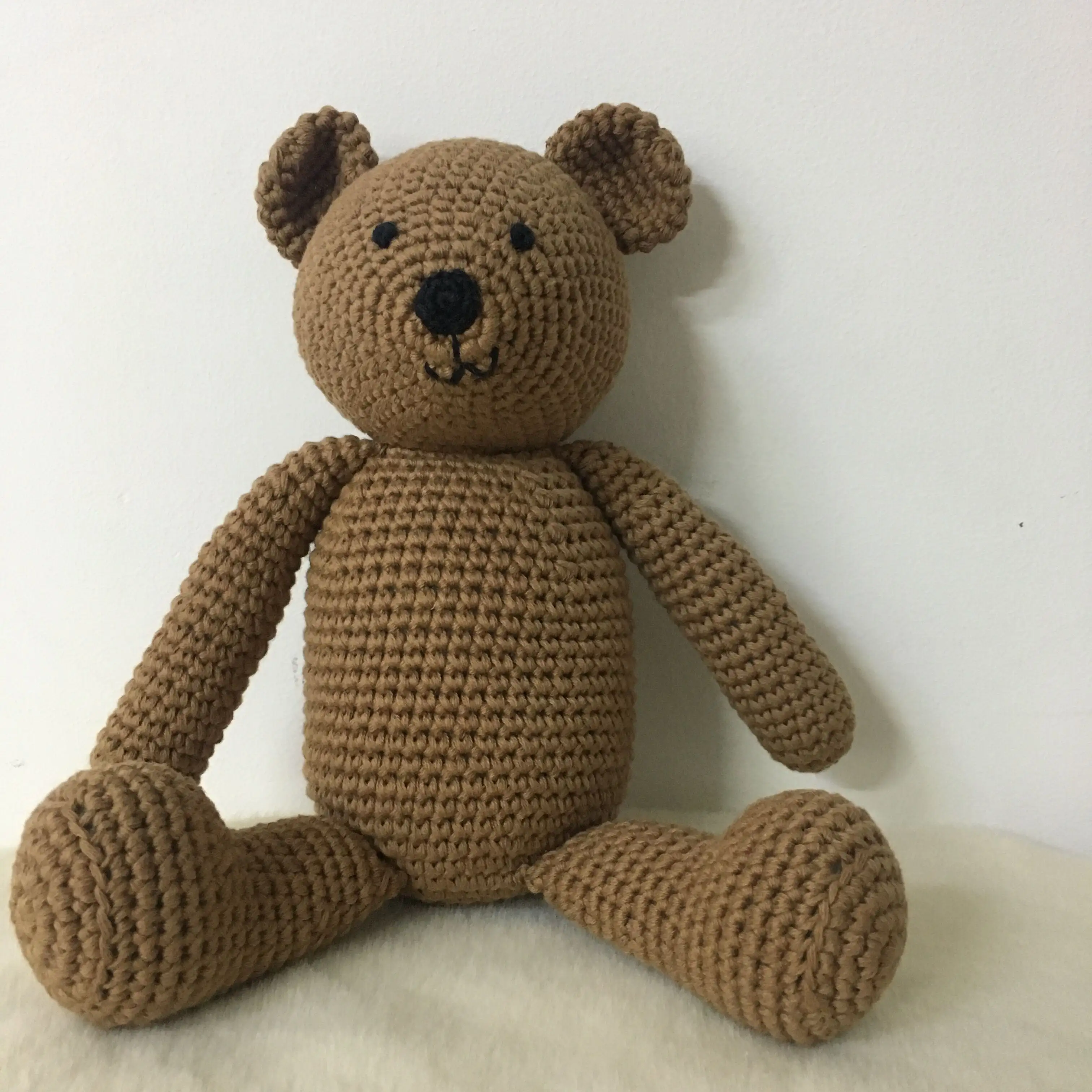 Häkeln Sie Braunbär Hand gestrickt Amigurumi Teddybär mit Baumwollgarn