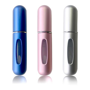 Flacon de parfum féminin minimaliste de 8 ml, atomiseur à pression en aluminium, rechargeable, mini bouteille de parfum - Product Image 2