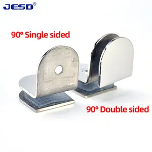 Hot Sale Bathroom Shower Room Stable Stain Stainless Steel 304 90 Degree 1 Side Glass Clamp
