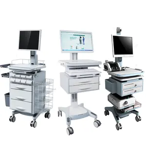 Telemedichina dispositivos de saúde tablet celular computador carrinho enfermeira estação de trabalho hospital carrinho