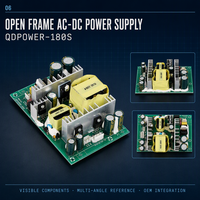 Alimentation à découpage à cadre ouvert double sortie 195W 33V 5A 15V 2A SMPS AC DC PCB pour amplificateur audio, laser, industriel, OEM