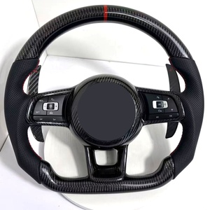 Volante de Fibra de Carbono para Passat B5, Golf MK4, <span class=keywords><strong>SEAT</strong></span> <span class=keywords><strong>Leon</strong></span>, Jetta, Superb, Polo, Skoda Octavia, Sharan, Personalizado, MOQ Bajo - Product Image 1