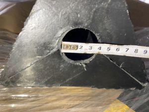 Portable Aircraft Car Tire Rubber <strong>Wheel</strong> <strong>Chock</strong> SW-AWC05 with Reflective Tape Black+Yellow for Helicopter Parking Safety - Product Image 6