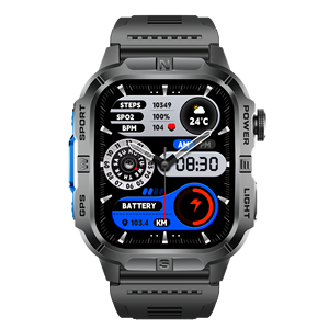 GTH3 Orologio Intelligente Sportivo da Uomo Alla Moda Impermeabile Robusto con <span class=keywords><strong>GPS</strong></span> e Monitoraggio della Salute per Telefoni Android e iOS - Product Image 6