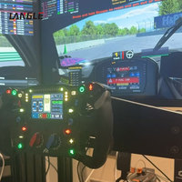 Volante de Carreras Económico de Accionamiento Directo con Pedales de Liberación Rápida, Palanca de Cambios y Soporte para Silla para Simuladores de Vuelo y Juegos de Conducción
